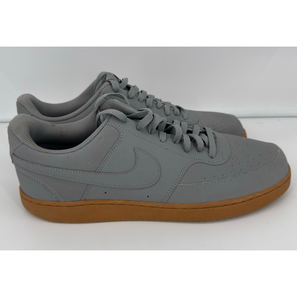 Men's Size 14 Nike Court Vision Low Particle Grey/Wheat-Black CD5463-009 - Picture 3 of 12